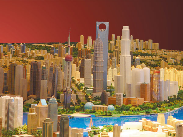 上海浦東新區規劃沙盤模型